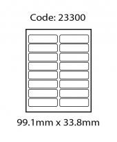 ABBA 23300 Laser Label [99.1mm x 33.8mm]